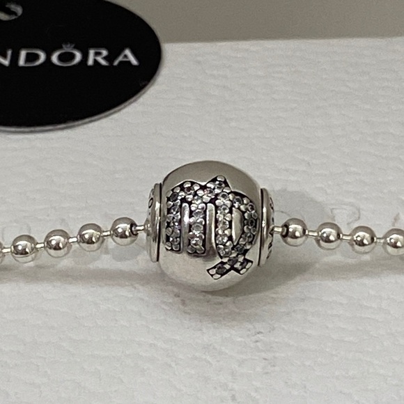 Pandora Essence Collection Silver W/CZ Virgo Charm - Picture 4 of 5